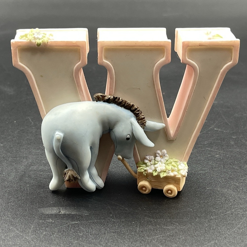 Disney Classic Pooh Eeyore Letter W Wall Hook Michel Nursery Decor